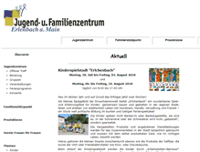 Tablet Screenshot of jugendzentrum-erlenbach.de